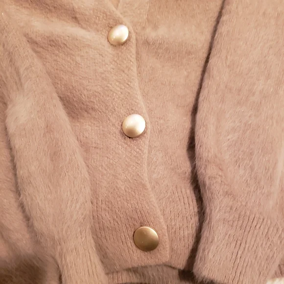 Princess Polly Merlo Sweater Cardigan Tan XS/S - Picture 6 of 8